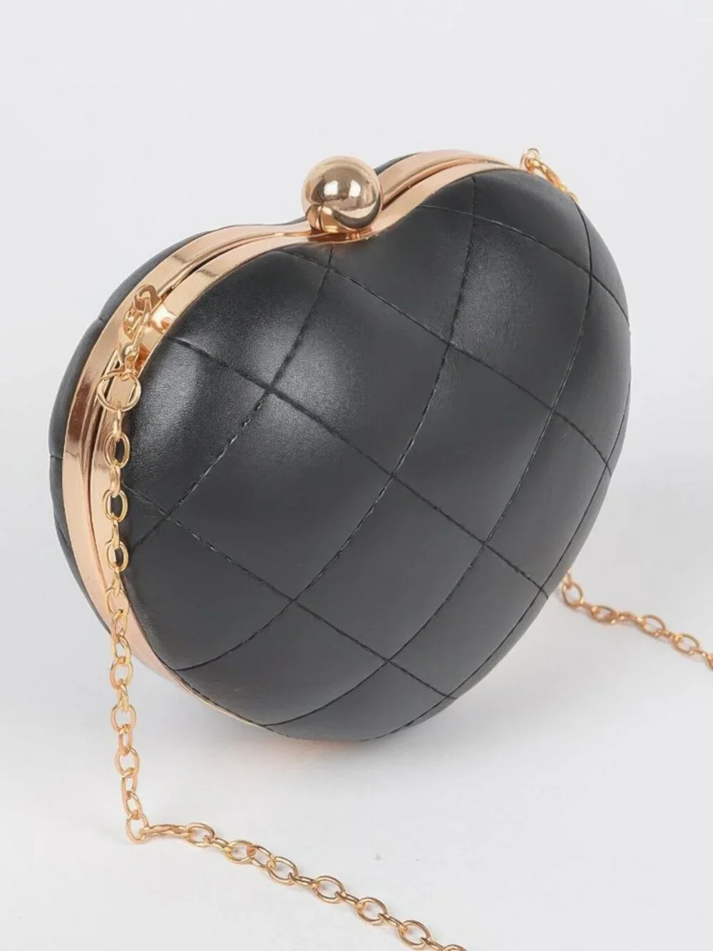 Quilted Heart Crossbody Bag